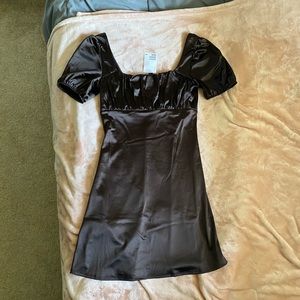NWT Black satin H&M dress
